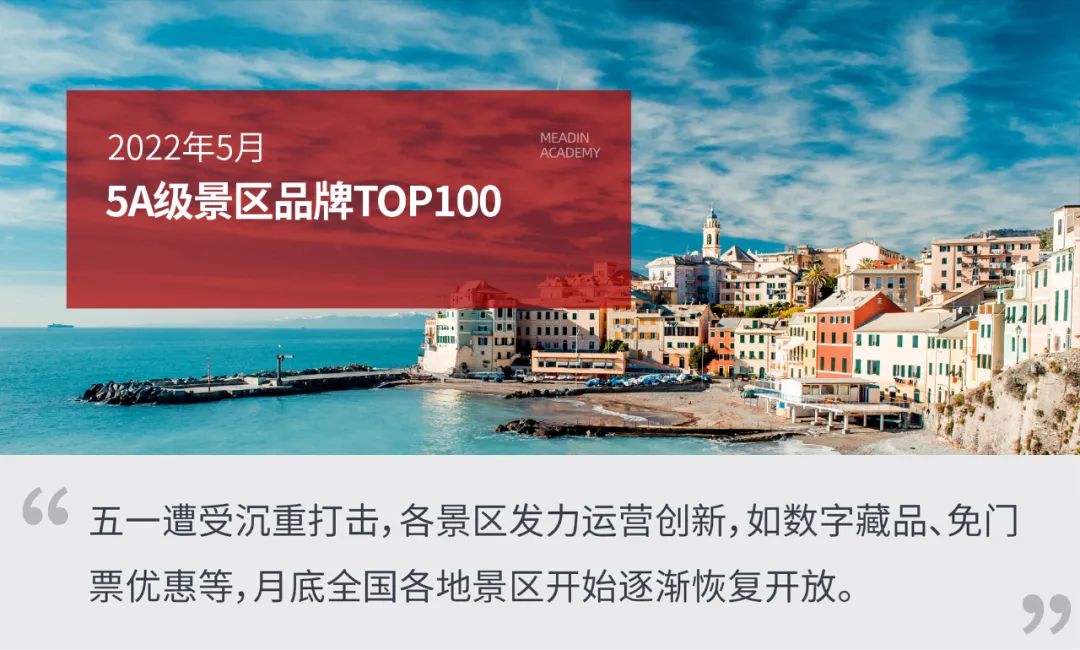2022 年5月5A级景区品牌100强榜单