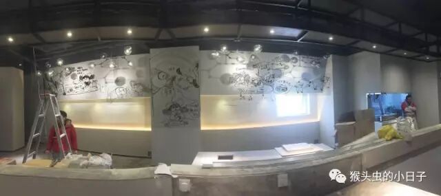 圆妞妞火锅店---火锅店墙绘创作过程（上）