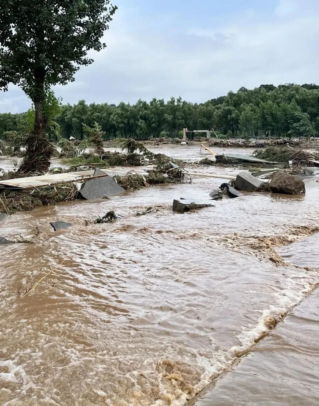 Beijing was hit by 147 hours of rain which dumped 40 per cent of the city's annual precipitation on the city. Photo: handout