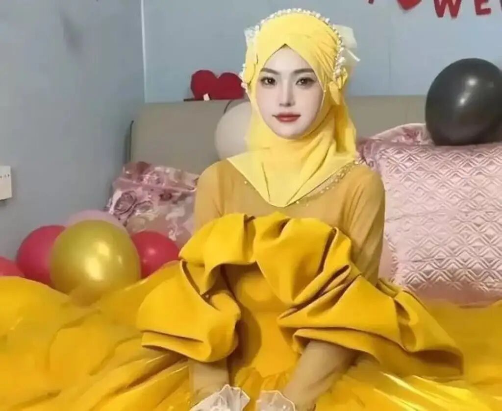 The photographer who posted the images online said the woman rarely wears make-up because she believes inner beauty is more important. Photo: Weibo