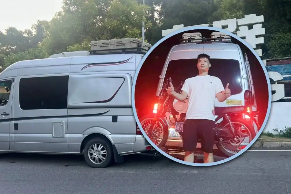The owner of a camper van in China leaves his expensive vehicle unlocked and invites strangers to use it. Photo: SCMP composite/Douyin
