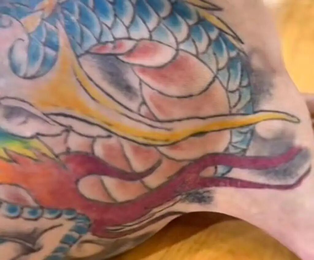 The tattoo artist who did the work said the canine's owner kept pressing him to do the job. Photo: RedNote