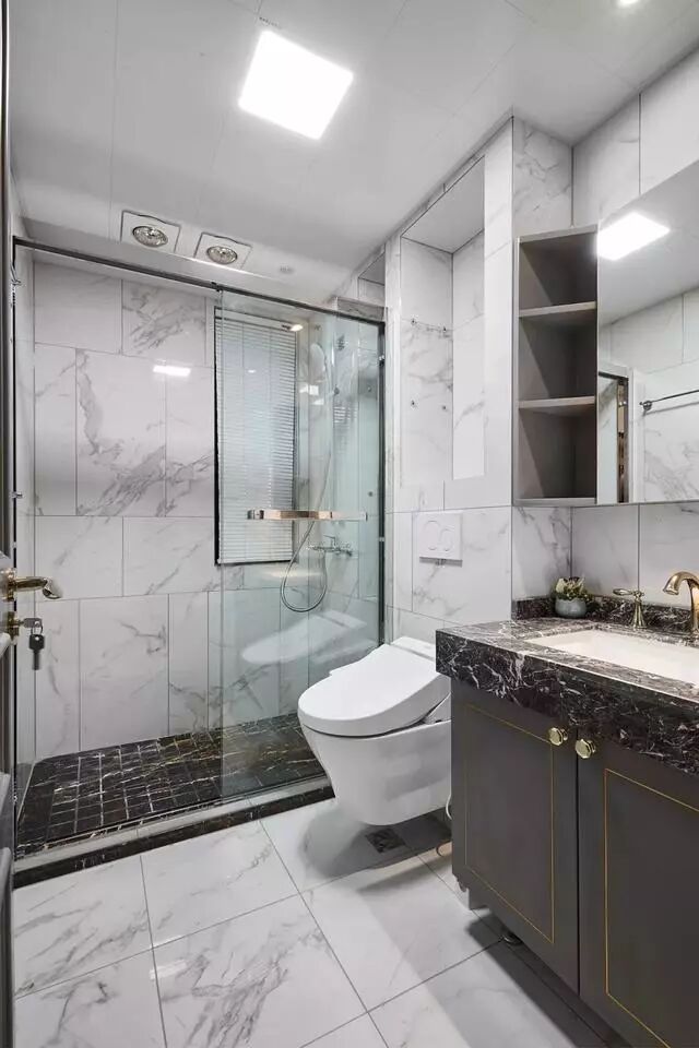 98㎡三室，小细节展现奢华感，配色美极了！