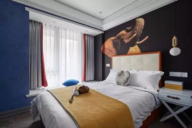 98㎡三室，小细节展现奢华感，配色美极了！