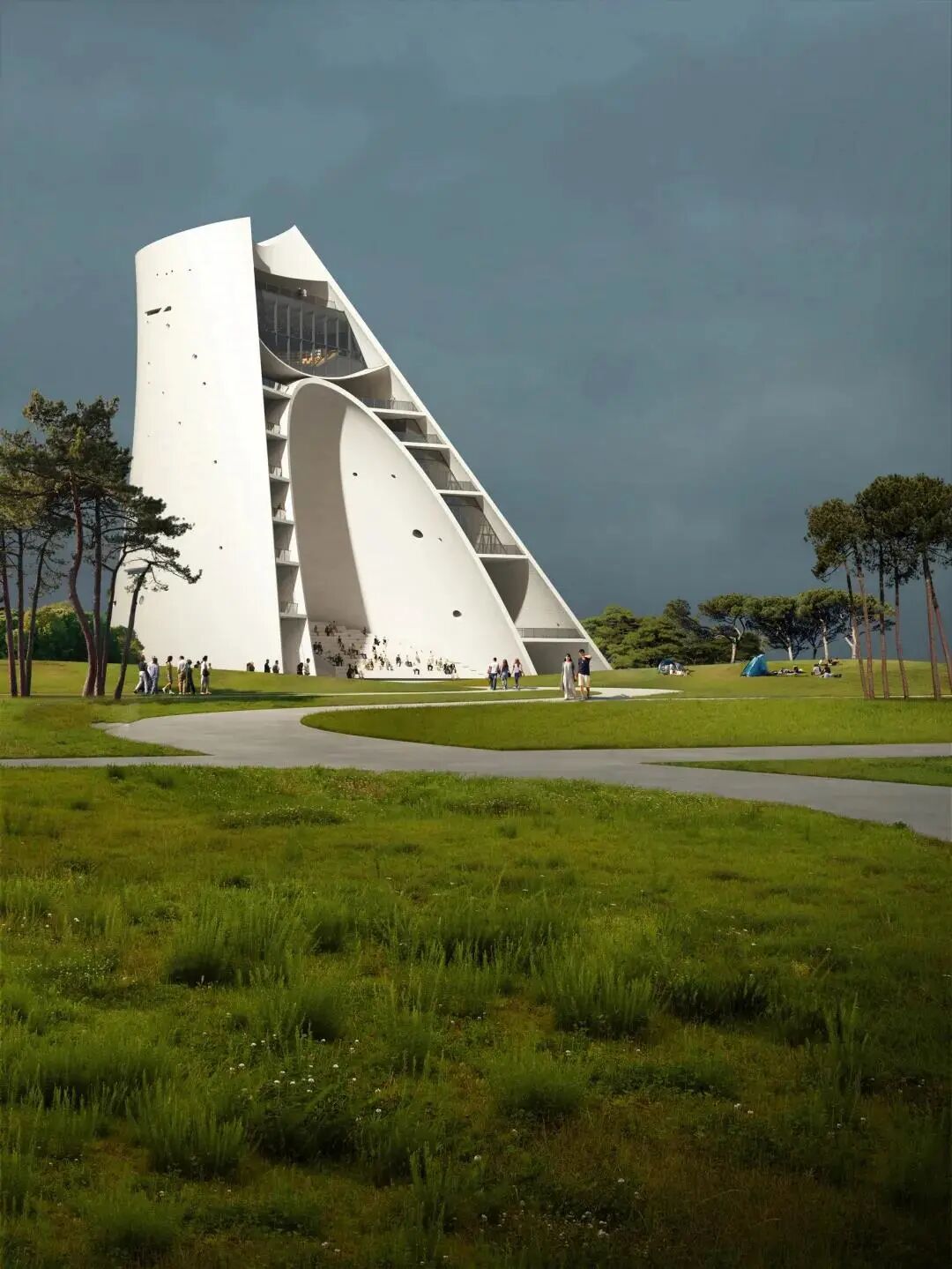 烟台开发区扬帆广场时光塔斩获英国ar未来建筑奖