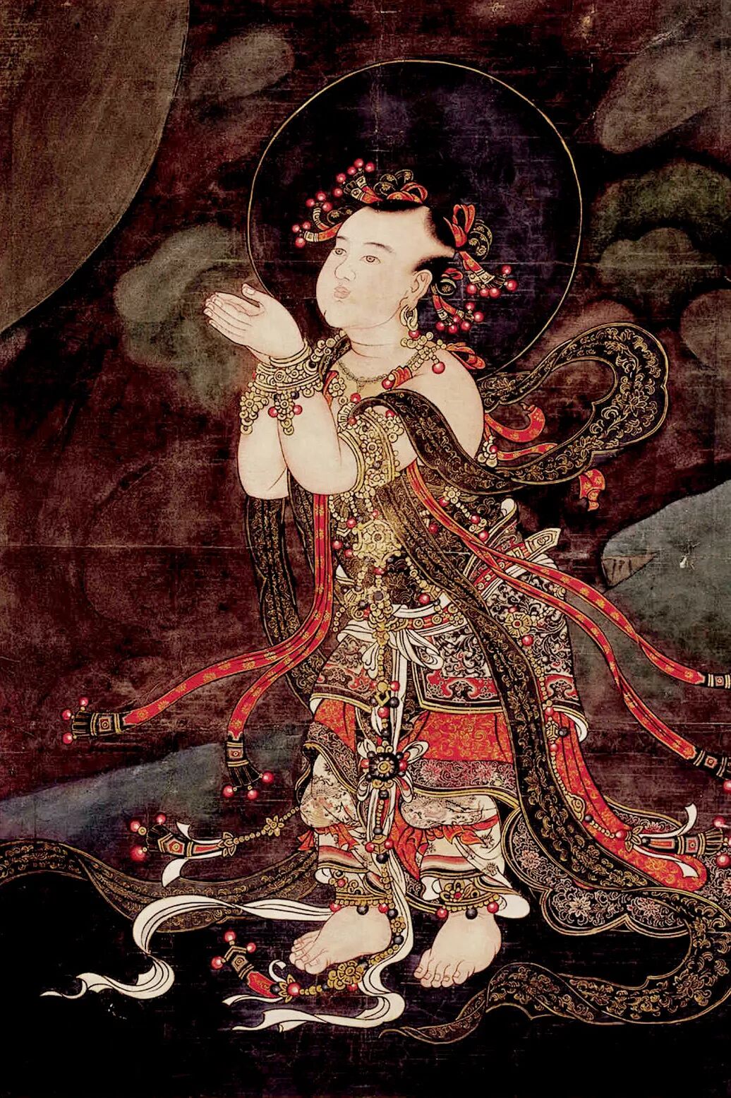 《最圣长者与盖月老人》《善财童子》法海寺壁画法海寺壁画局部,临摹