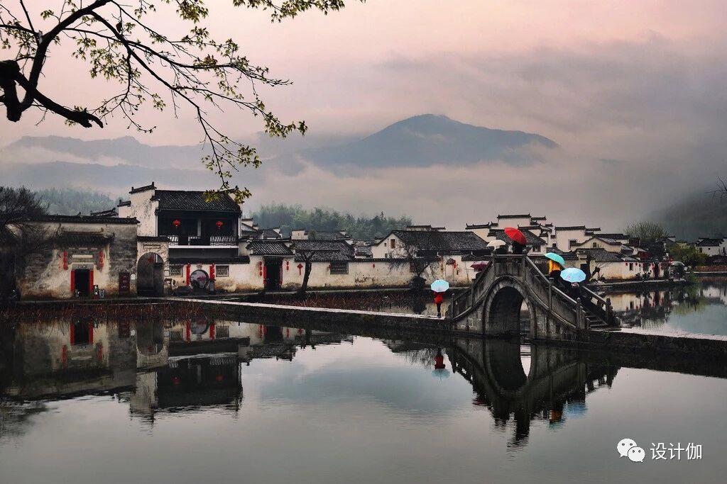 水北作品：置身画中 江南烟雨  徽式建筑风情展厅设计
