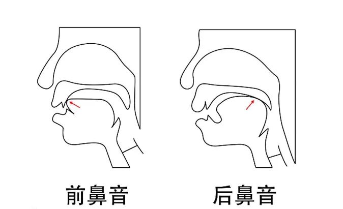 发音规则：鼻音重而长，舌头后缩，舌根抬起，抵住软腭，鼻子出气发音。