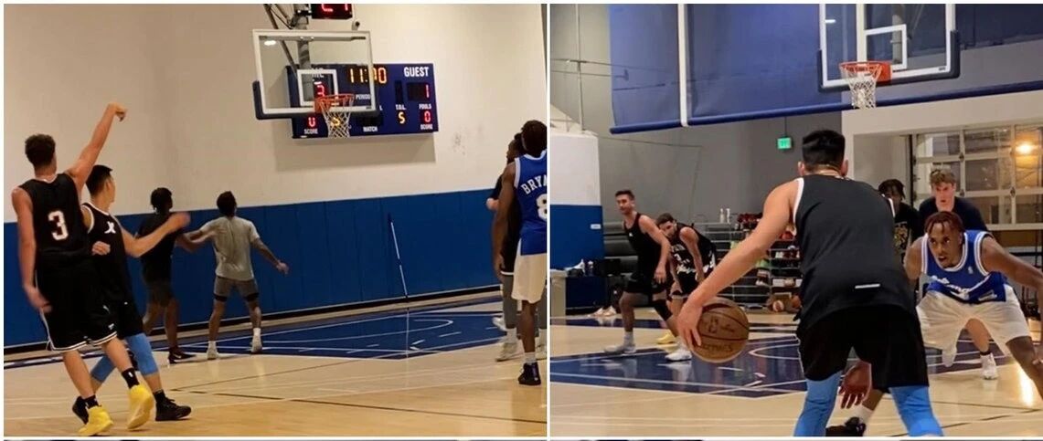 勇士队内训练，书豪库里合体！