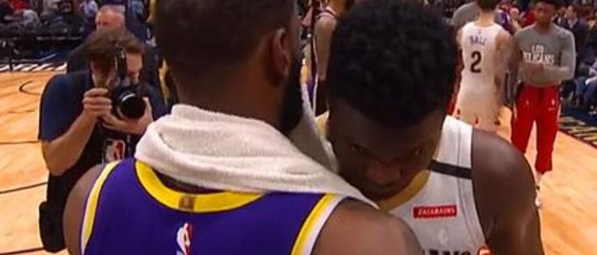 詹姆斯抱着胖虎，说了这么一段话...