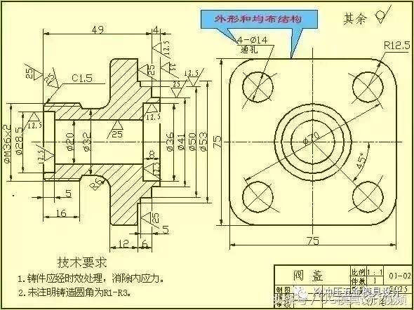 浅谈CAD、PROE、SW机械制图之零件图的尺寸标注法的图2