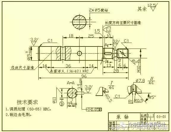 浅谈CAD、PROE、SW机械制图之零件图的尺寸标注法的图1