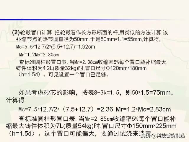 全面讲解铸造工艺学通用冒口、实用冒口设计，收藏起来！的图37
