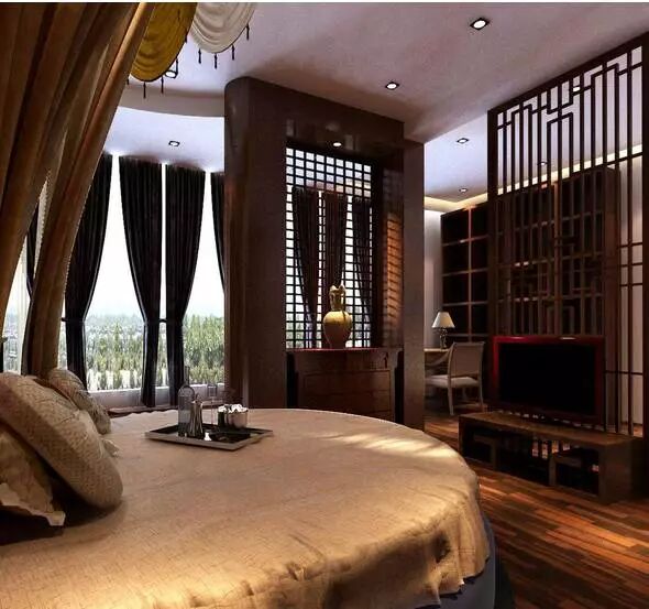 红木家装卧室效果图，留着以后用！