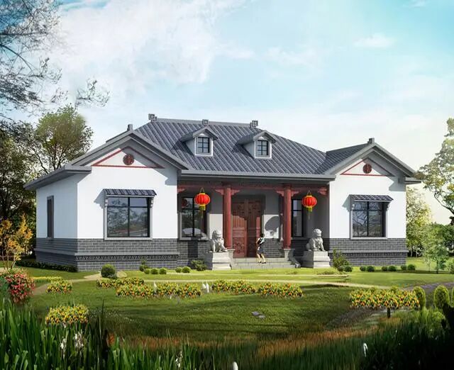 买房不如回家建别墅，5款一层户型经典大气传三代，老一辈都说好