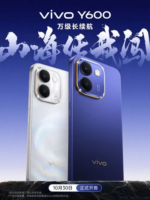 vivo Y600将于10月30日开售，配备万级长续航