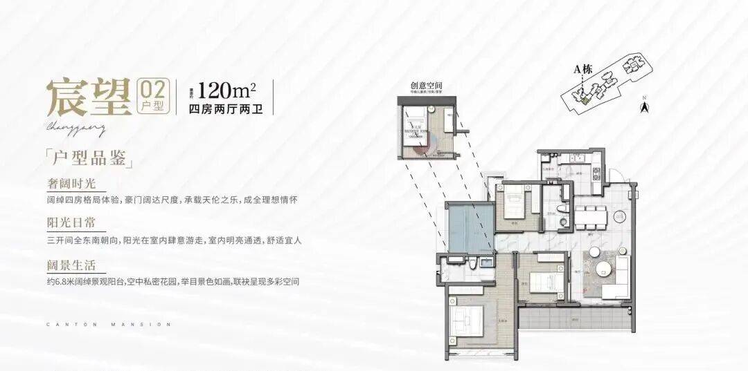 海珠中旅天宸府82-122㎡三*四房，总价约400万！