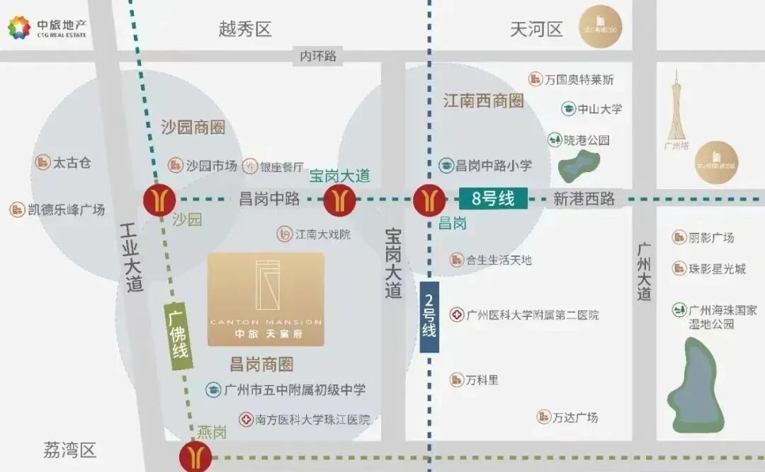 海珠中旅天宸府82-122㎡三*四房，总价约400万！