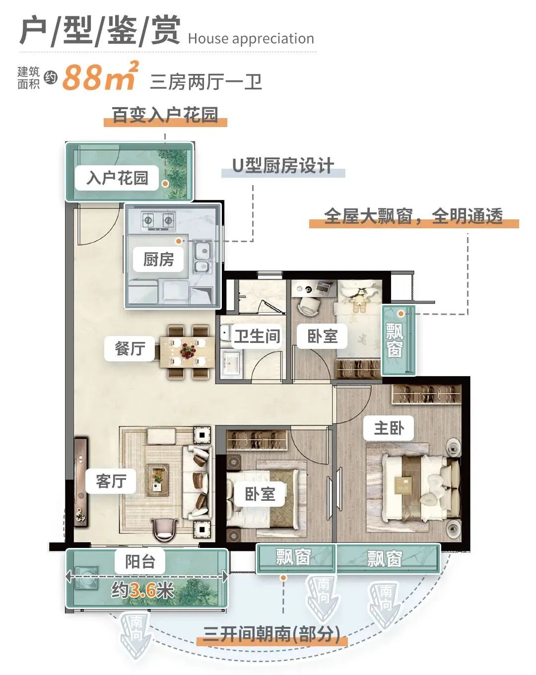 白云时代云来新推77-105平三四房