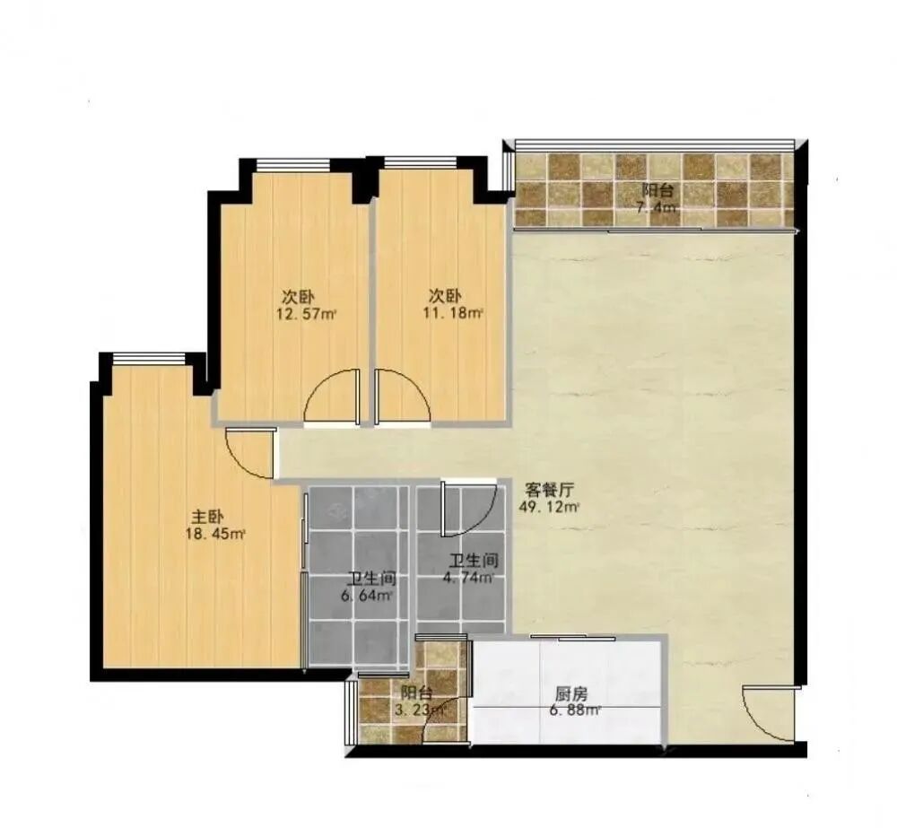 天河北二手房出售，都市华庭小区这两套南向值得关注