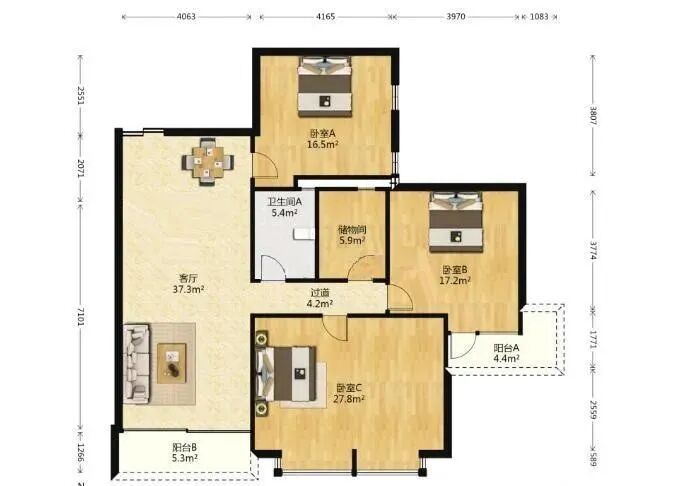 天河北二手房出售，都市华庭小区这两套南向值得关注