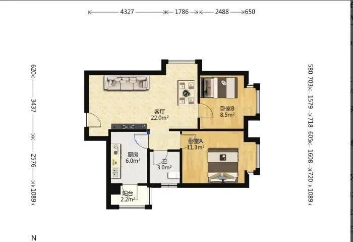 广州东站旁，华阳板块二手房出售，天誉花园二期两房