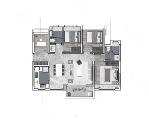 广州白云珠实云悦花语，70-113㎡三*五房！