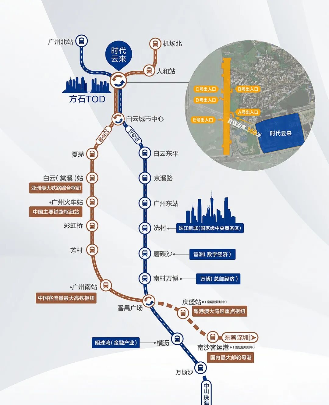 时代云来，5站直达天河，现楼发售，总价260万买白云地铁三房！