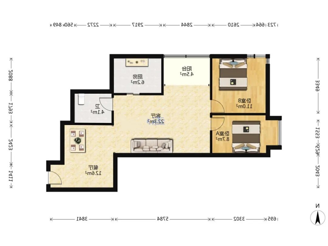 天河北二手房【华天国际广场】88平，总价538万！
