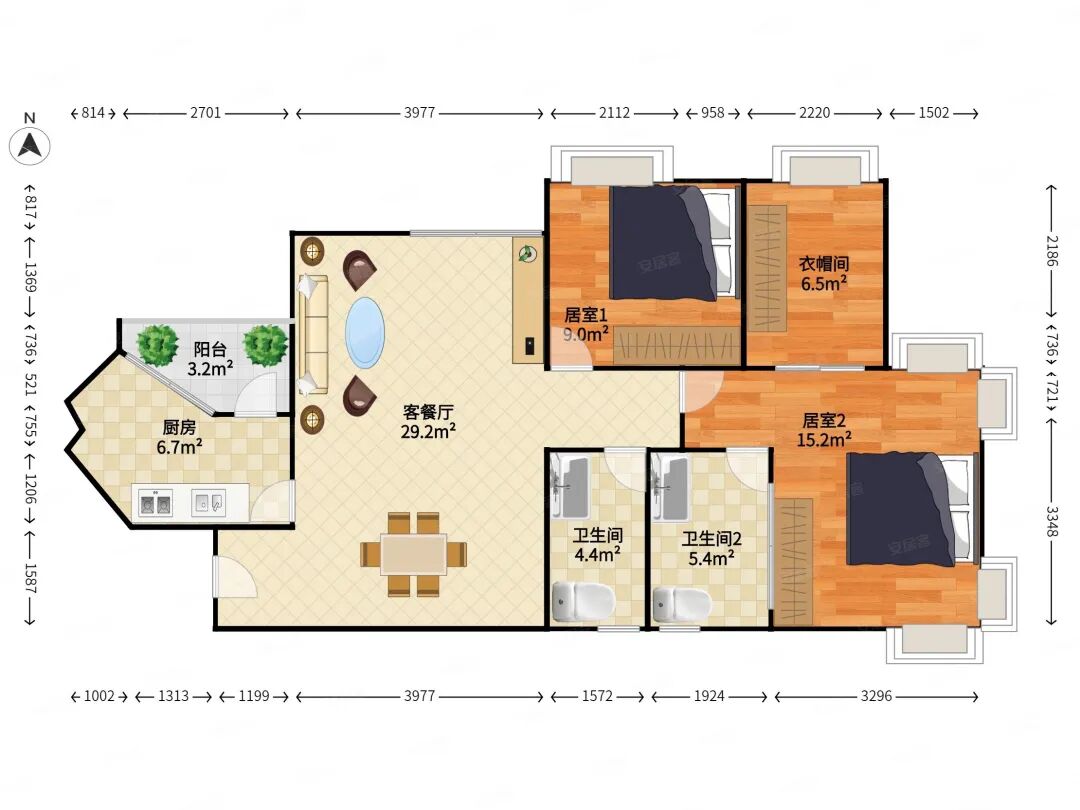 广州天河北二手房，协和新世界，110方，总价1040万！