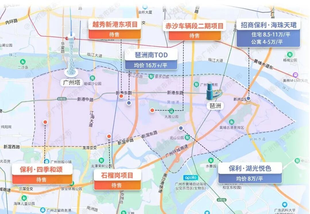 琶洲多个新盘加推，价格刺破16万+/平！