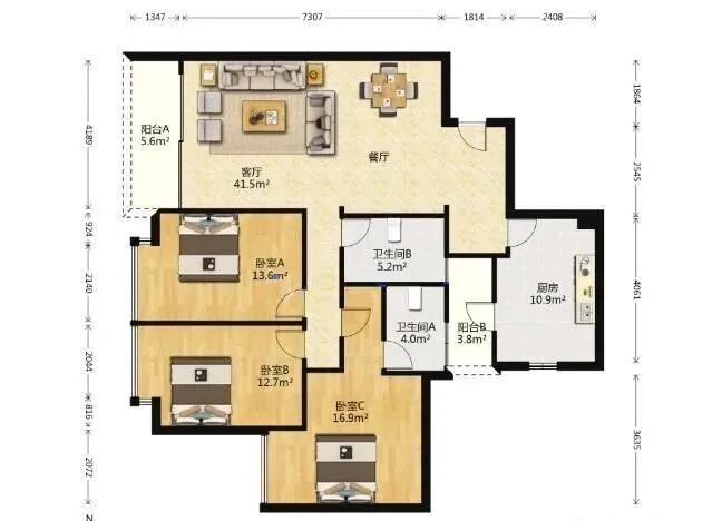 天河北热门二手房，都市华庭二手房出售！