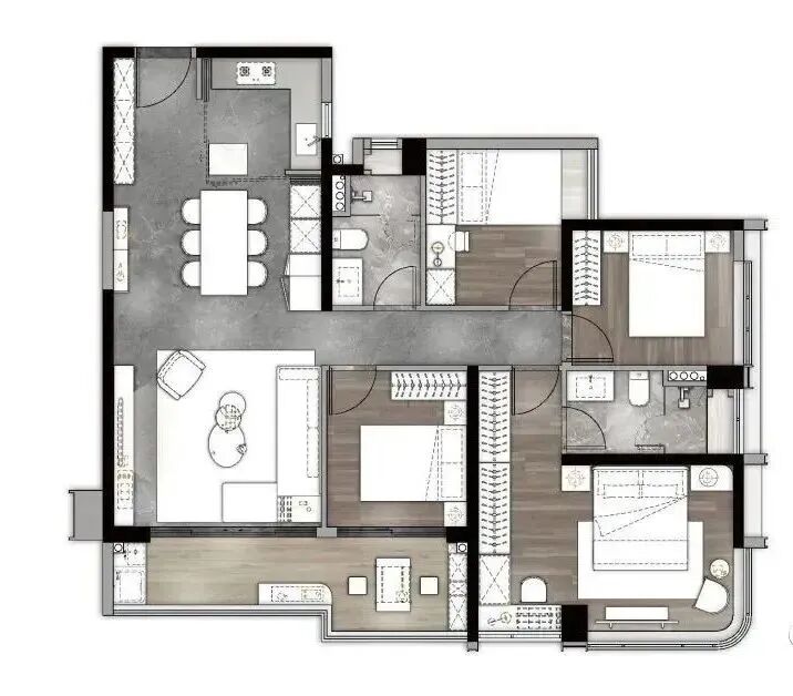 海珠【中海·观澔府】南向望江，建面约88-124㎡三*四房！
