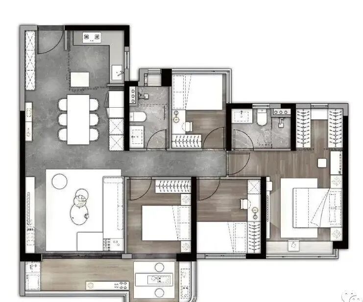 海珠【中海·观澔府】南向望江，建面约88-124㎡三*四房！
