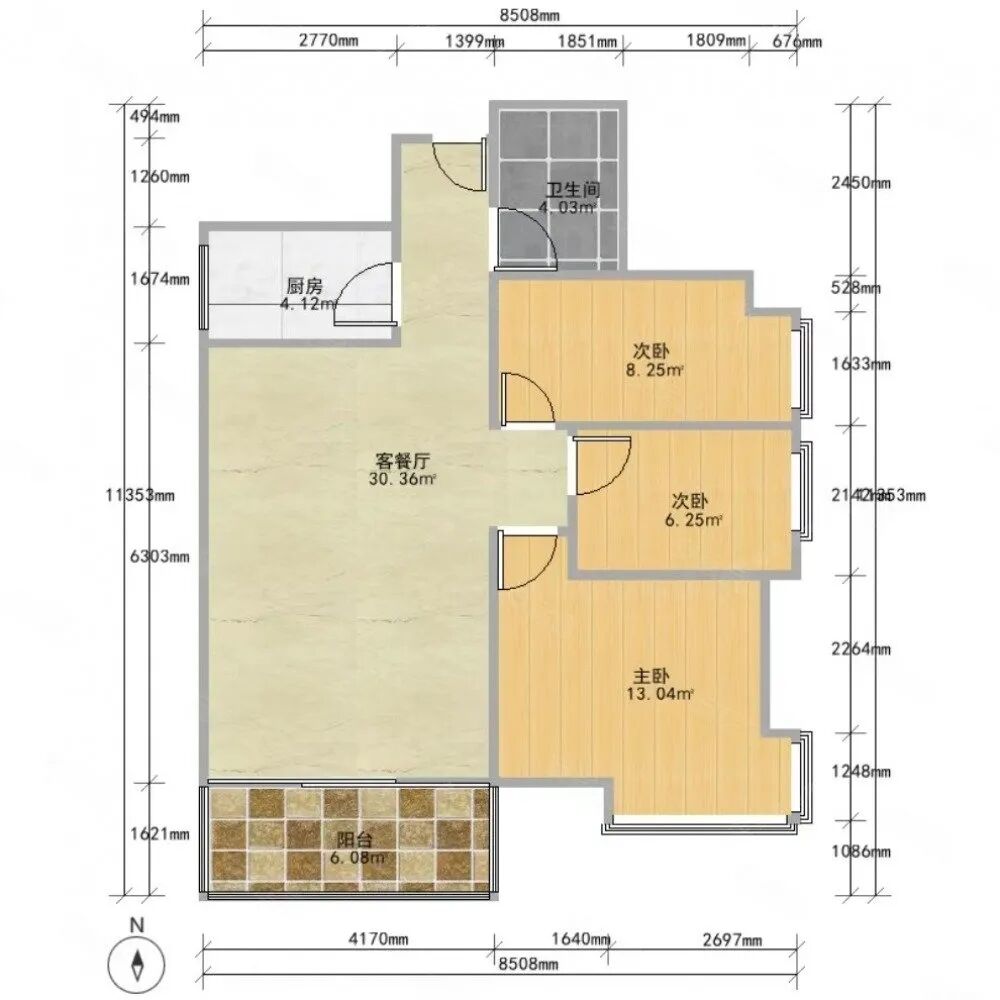 天河北二手房出售，天惠嘉园，80平，总价788万！