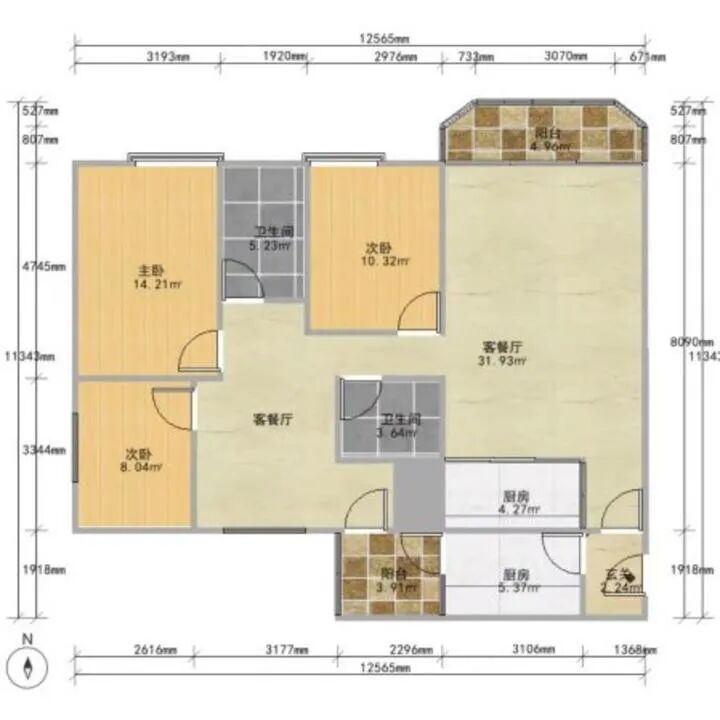 天河北总价850万 | 南骏大厦，117平大三房，户型方正、业主急售！