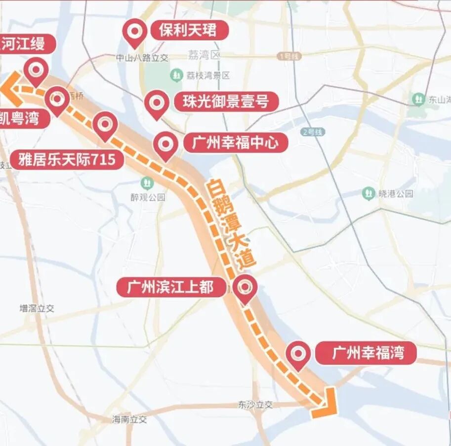 双向6车道！白鹅潭大道新段获批，荔湾人蹲到了