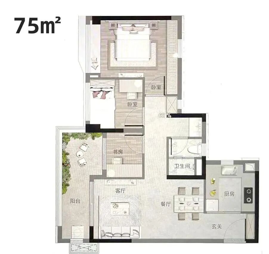 【保利锦上】75方三房，本周六开放营销*！