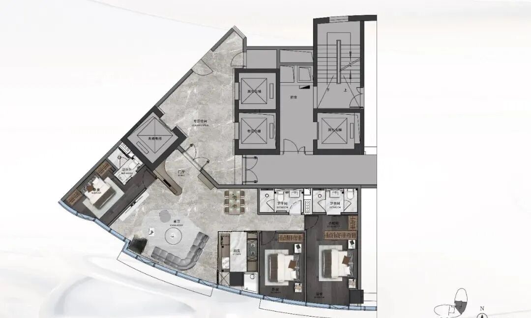 白天鹅壹号主推182-405商业大平层，价格8-13万/平！