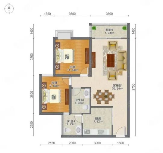 天河北总价835万 | 瑞安创逸，95平，产权清晰、业主急售！