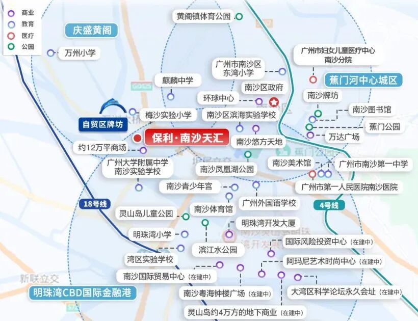 南沙保利天汇加推临江B5栋，建面119-131㎡改善大四房！