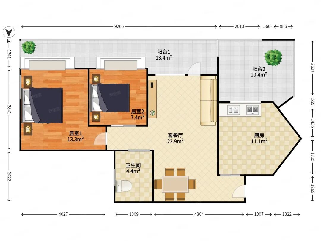 广州天河北二手房，协和新世界，77方，总价650万！