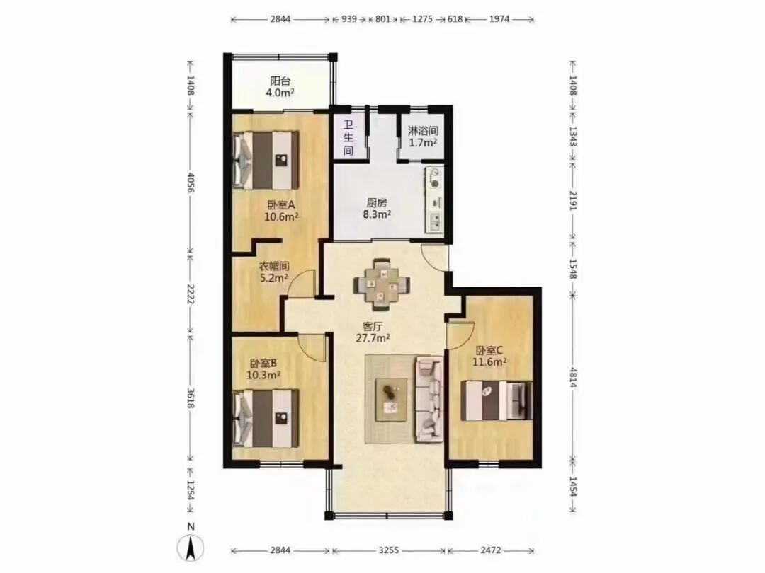 天河北总价540万 | 金富苑，97平三房，满五*、业主急售！