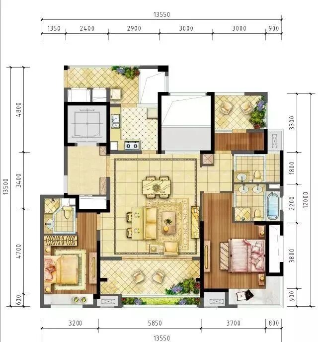 越秀 【世茂天樾】187-192m²，珠江新城瞰河大平层豪宅！