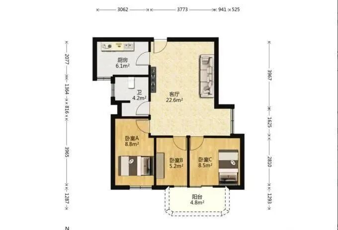 天河北刚需二手房，光华大厦南向3房，华阳小学学位房！