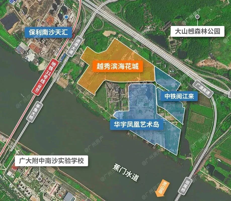 75㎡三房、还有9年一贯制！南沙全新江景盘【越秀·滨海花城】入市！