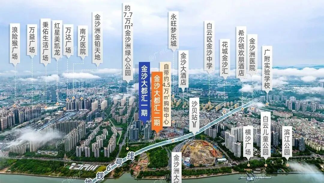 广州白云 【城投保利金沙大都汇】市区爆款上新，地铁+江景，总价75万起！
