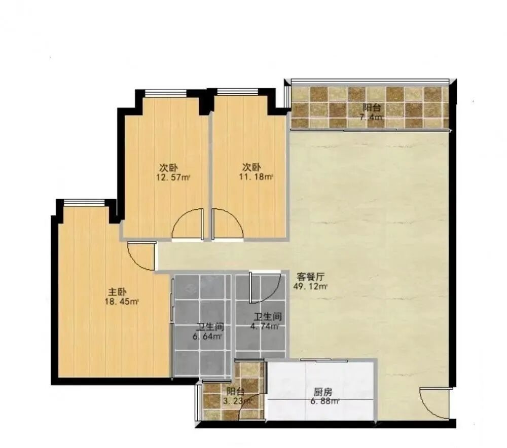 天河北二手房出售，都市华庭急售两套南向单位！