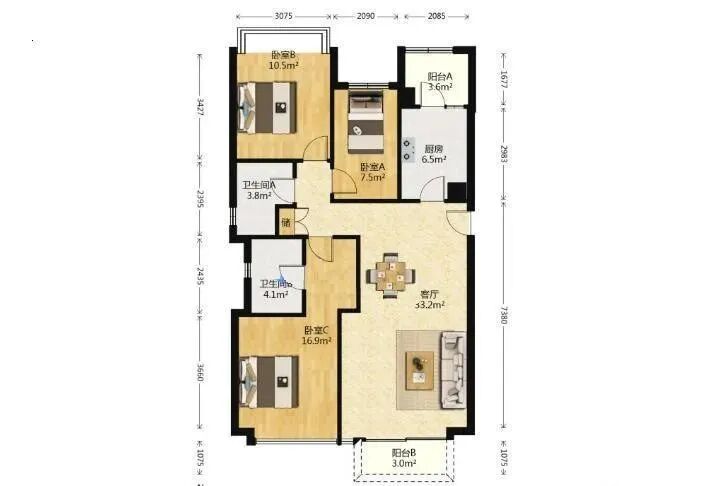 天河北二手房出售，天河新作出售南北对流户型！
