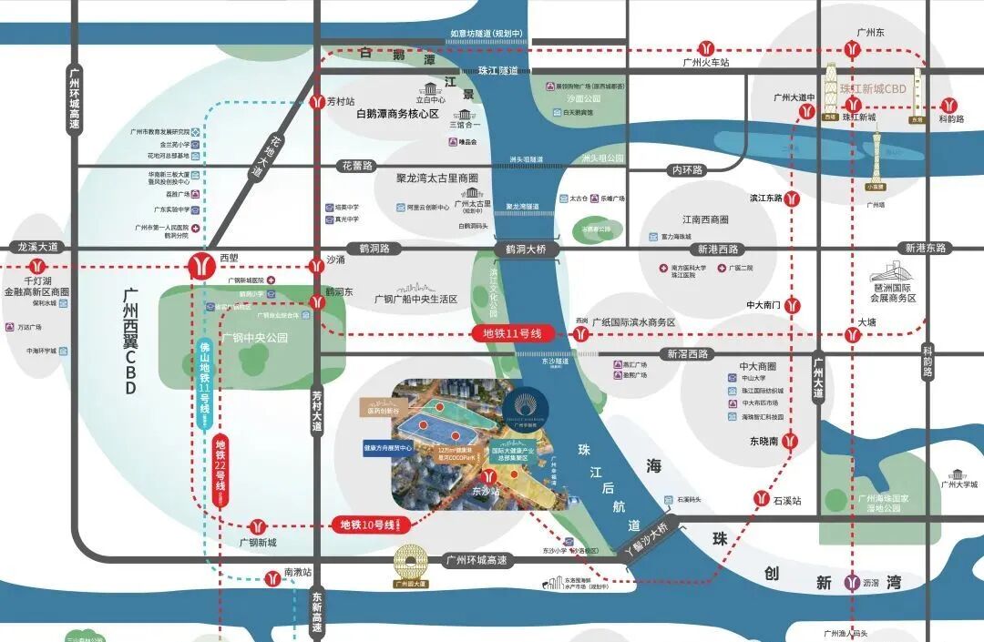 广州幸福湾！270°江景，阳台堪比跑道！